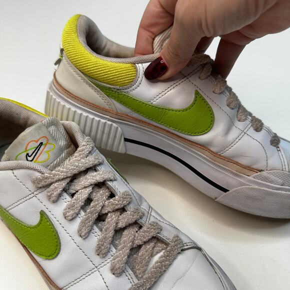 Nike Court Legacy Lift Green White Sneakers - Picture 3 of 7